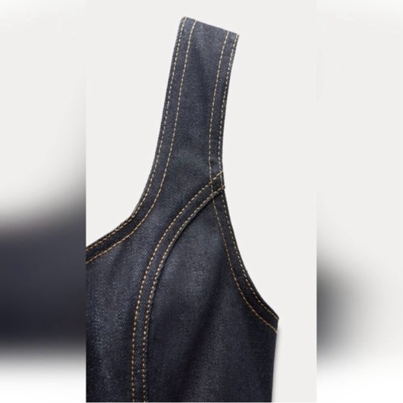 NWT ZARA ZIPPERED DARK DENIM TANK TOP
ZW COLLECTION - Picture 8 of 12